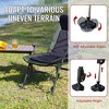 Sevobal Outdoor Portable Chairs Camping Lounge Chair with Detachable Footrest and Adjustable Backrest for Indoor, Green, 33.86"*24.41"*34.25" - 4 of 4