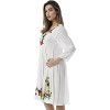 Riviera Sun Embroidered Dress with 3/4 Sleeve - 2 of 3