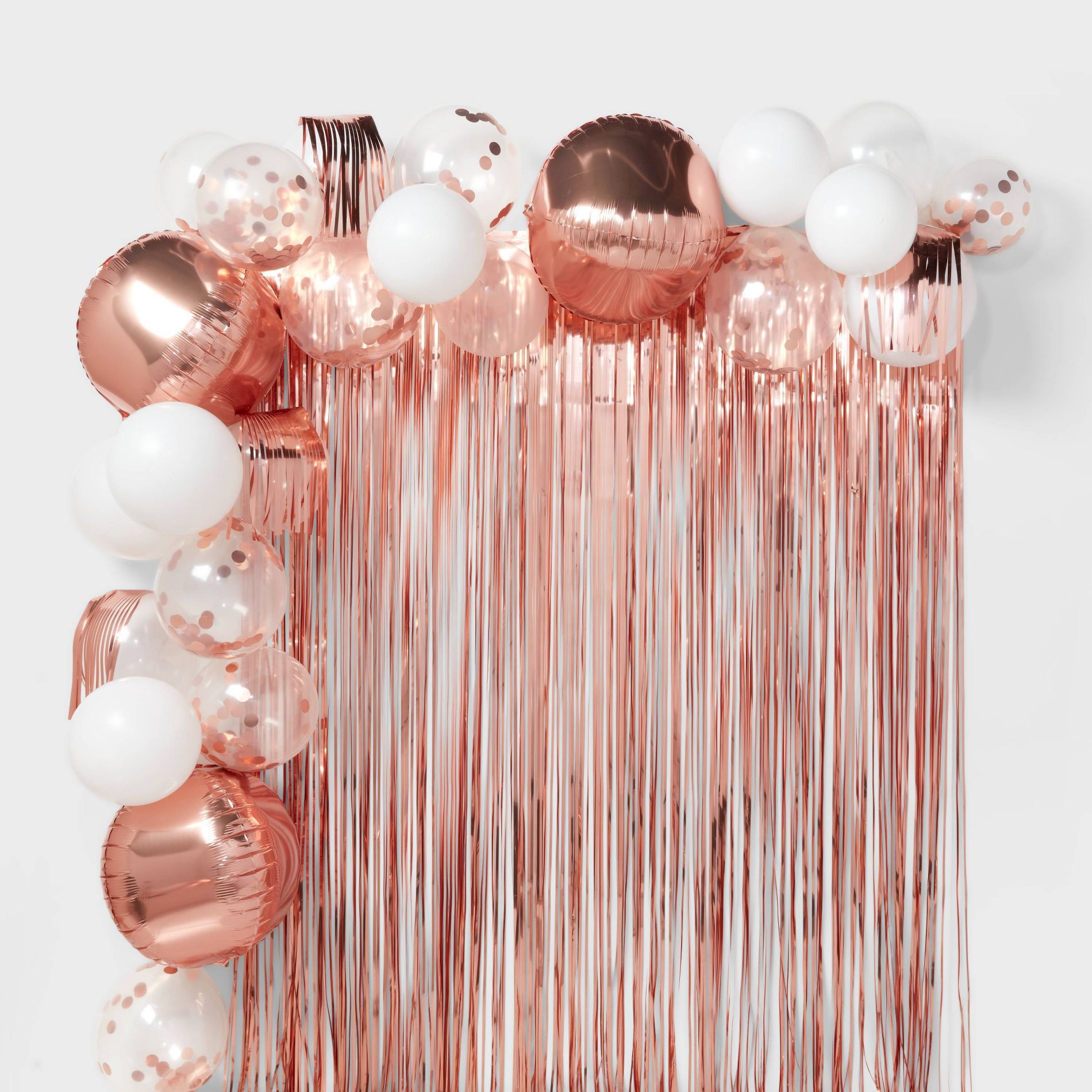 48ct Balloon Arch Garland Décor Kit with Backdrop Rose Gold - Spritz™