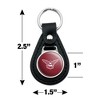 Texas Woman's Unviversity Primary Logo Black Leather Keychain - 2 of 4