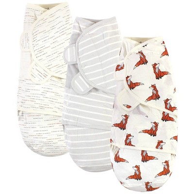 Image of Touched by Nature Unisex Baby Organic Cotton Swaddle Blanket Wraps - Boho Fox 0-3 Months