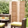 Gulches 4-Panel Natural Tone Folding Partition, Elegant Room Divider - 4 of 4