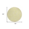 Yellow And Ivory Geometric Washable Indoor Outdoor Area Rug - 3 of 4