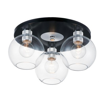 Maxim Lighting Vessel 3 - Light Flush Mount in  Black/Brushed Aluminum