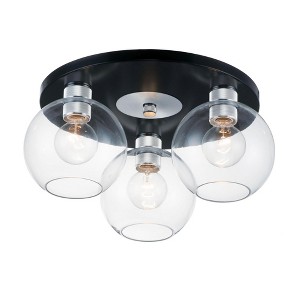Maxim Lighting Vessel 3 - Light Flush Mount in  Black/Brushed Aluminum - 1 of 3