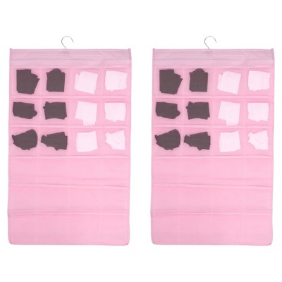 Unique Bargains Closet Hanging Organizer with Mesh Pockets and Rotating Metal Hanger