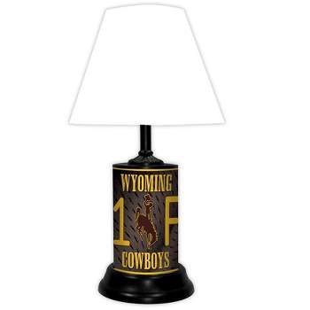 NCAA 18-inch Desk/Table Lamp with Shade, #1 Fan with Team Logo, Wyoming Cowboys