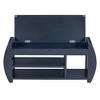 42.00"Retro Multifunctional Storage Bench with Cushion and Curved Side Panel for Entrance and Living Room (Natural) - 4 of 4