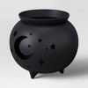 7" Small Metal Cauldron Planter Halloween Decorative Prop Black - Hyde and EEK! Boutique™ - 3 of 3