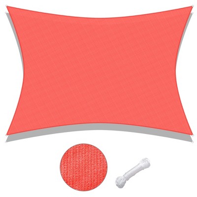 LAGarden 19x13 Ft Rectangle HDPE Sun Shade Sail
