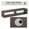 INFURNIC TV Stands and Consoles Wall Mounted TV Stand with Open Storage for Living Room and Home Office, Grey, 47.75"*11.75"*9.5" - 2 of 4