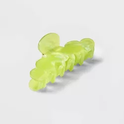 Cloud Shaped Iridescent Claw Hair Clip - A New Day™ Lime Green