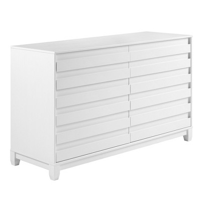NicBex 6 Drawers Dresser for Bedroom,Chest of Drawers with  Channel Pulls Design,Modern Freestanding Dresser,Storage Dressers for Bedroom