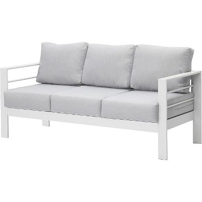Aluminum Outdoor Patio Furniture Set, Modern Patio Conversation Sets, with 5 Inch Cushion and Coffee Table for Balcony, Garden,