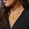 Ross-Simons Italian 18kt Gold Over Sterling Graduated Disc Necklace Size 18 - 2 of 3