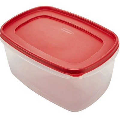 LunaLulinlk Easy Find Lids Food Storage Container, Large with Red Lid, 2.5 Gallon