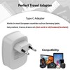European Travel Plug Adapter 2 Pack, International Power Outlet Adaptor with 2 USB, Type C Charger from USA to Most of Europe EU Spain Germany Israel - 4 of 4