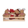 Transpac Fabric 12.2 in. Multicolor Christmas Plush Festive Gingerbread Set of 12 In Crate - 3 of 4