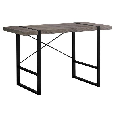 Monarch Specialties Computer Desk Home Office Laptop 48InchL Work Metal Laminate Brown Black Contemporary Modern