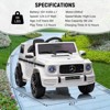 12V Electric Car for Kids, Licensed Mercedes-Benz G63 Ride on Toy with Remote Control, Electric Vehicle with LED Light MP3 USB Bluetooth - 4 of 4
