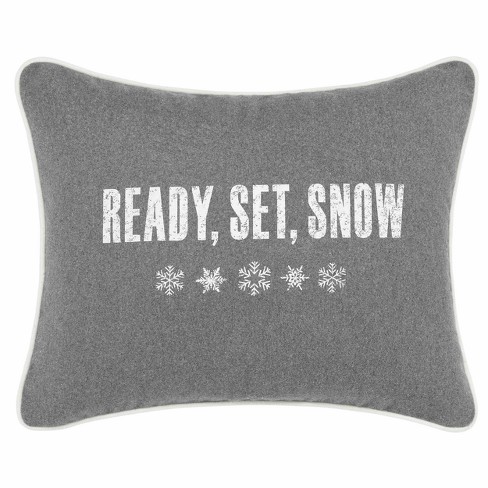 Gray Ready Set Snow Throw Pillow Eddie Bauer Target