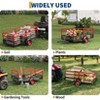 Tow Behind Steel Dump Cart, 1600 lbs 22 Cubic Feet Heavy Duty Yard Garden Trailer with Removable Sides & All Terrain Tires, Fits Lawn Mower, Tractor - 2 of 4