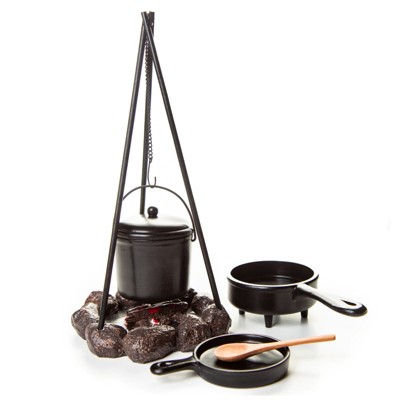 The Queen's Treasures Little House Cooking Set And Fire Pit For 18 In Dolls