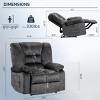 Modern Accent Chair, Manual Recliner Chair Sofa with Massage and Heat, 8 Point Massage Chair Suitable For Living Room,Office-Coolbibila - 4 of 4