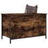 vidaXL Storage Bench Smoked Oak 31.5 in.x16.7 in.x19.7 in. Engineered Wood - 4 of 4
