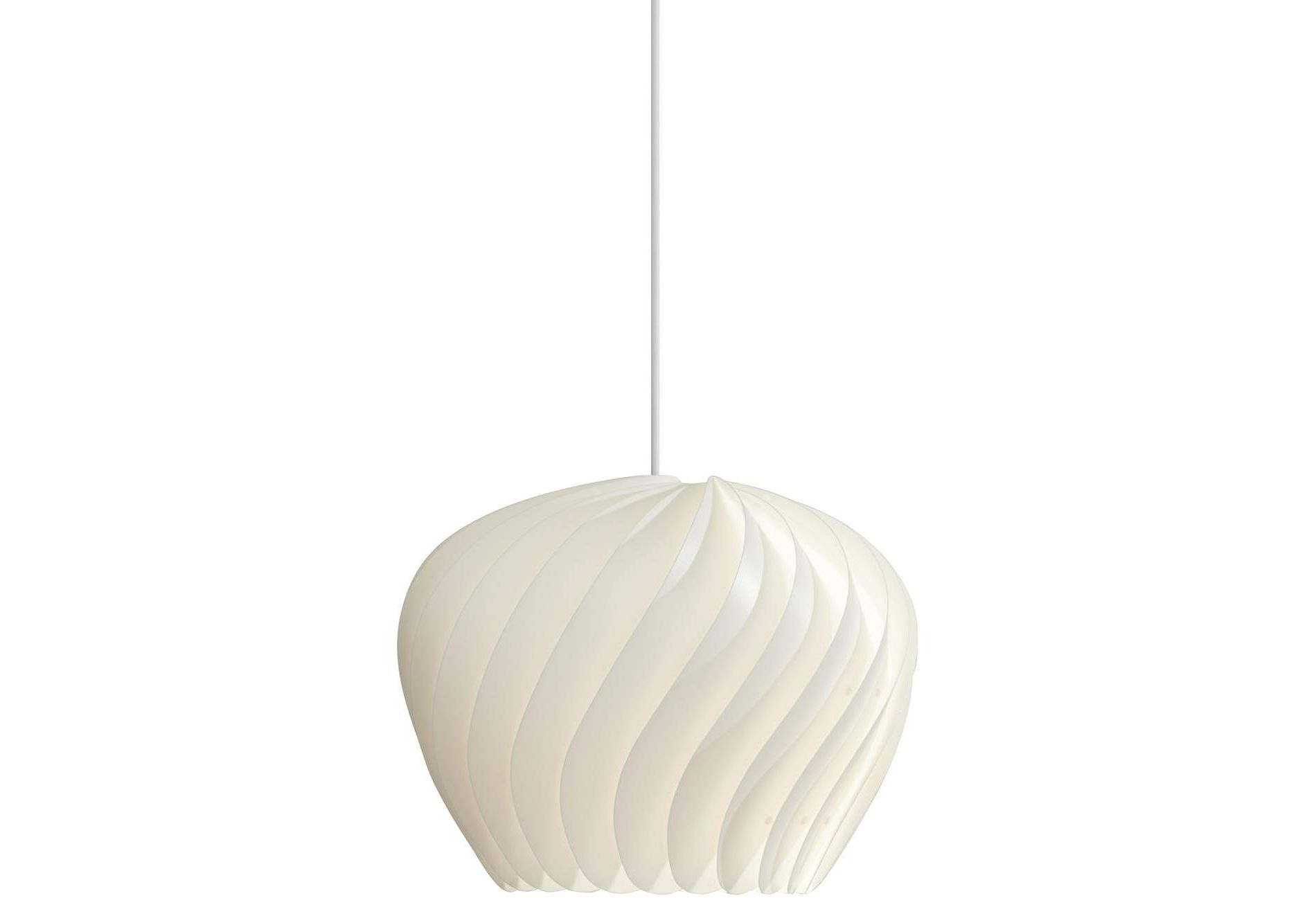 Possini Euro Design Cavelli 15" Mid Century Modern Pendant Ceiling Light Fixture Dining Room Over Table Kitchen Island Foyer Swirl Hanging White