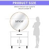 Serio Round Aluminum Wall Mirror,Round Hallway Mirror,Circle Brushed Aluminum Frame Extra Large Round Mirror For Wall-The Pop Home - 4 of 4