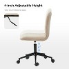 Andy Mid-century Modern Upholstered Armless Swivel Task Chair with Tufted Back |Artful Living Design - 4 of 4