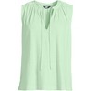 Lands' End Women's Linen Blend Notch Neck Swing Tank Top - 4 of 4