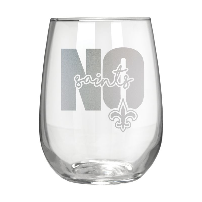 NFL New Orleans Saints The Vino Stemless 17oz Wine Glass - Clear, 1 of 2