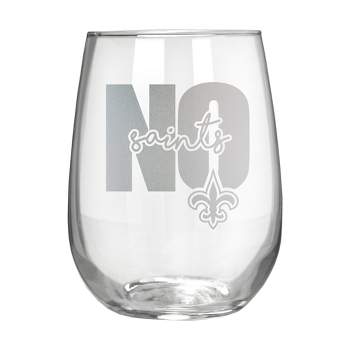 NFL New Orleans Saints The Vino Stemless 17oz Wine Glass - Clear