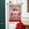 Evergreen Garden Flag Santa Paws Suede Double Sided Indoor Outdoor Decor 18" x 12.5" - 2 of 2