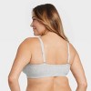 Women's Cotton Blend Scoop Ribbed Bralette - Auden™ - 2 of 4