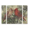 Trademark Fine Art -Mary Miller Veazie 'Kissing Cardinals' Multi Panel Art Set Small 3 Piece - 2 of 3