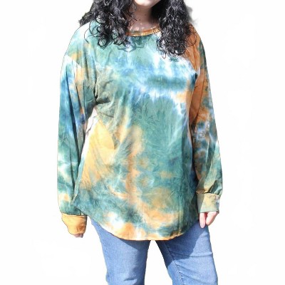 Women's Tie Dye Long Sleeve Top - Blumin