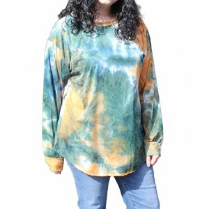Women's Tie Dye Long Sleeve Top - Blumin - 1 of 3