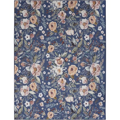 Nourison Washables Floral Indoor Non-Skid Area Rug