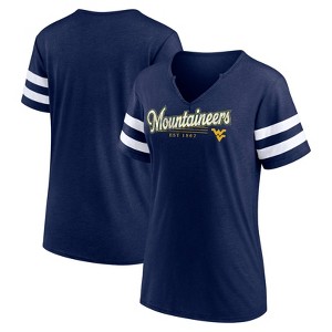 NCAA West Virginia Mountaineers Women's V-Neck Notch T-Shirt - 1 of 3