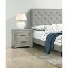 Gulches Rustic Light Grey Nightstand with Dual Drawers and Sturdy Design - 4 of 4