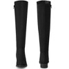 Perphy Women's Round Toe Zipper Block Heels Knee High Boots - 2 of 4