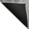 Charcoal Gray And Silver Geometric Washable Indoor Outdoor Area Rug - 4 of 4