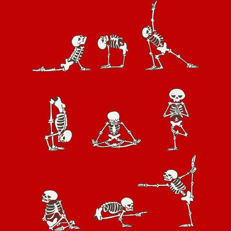 Boy's Design By Humans Skeleton Yoga By huebucket T-Shirt, 2 of 4