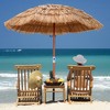 Costway Patio 6FT Tropical Thatched Tiki Beach Umbrella Portable Outdoor Market Tilt - 2 of 4