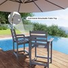 Decksplore 2-Pack HDPE Tall Back Chairs with Connecting Tray & Patio Footrest All-Weather Outdoor Use - 3 of 4