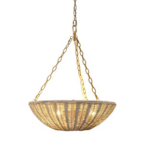 Parrot Uncle 19.7" Farmhouse 3 Light Gold Chandelier - 1 of 4
