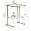 Kumasinova 23.8"H 2-Tier Acrylic Glass Top End Table with Golden Metal Frame,Modern Accent Side Table Versatile Nightstand for Living Room&Bedroom - 3 of 4
